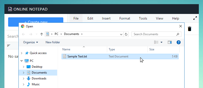 Open file dialog in Kidseo